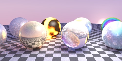 Metallic and glass materials showcase