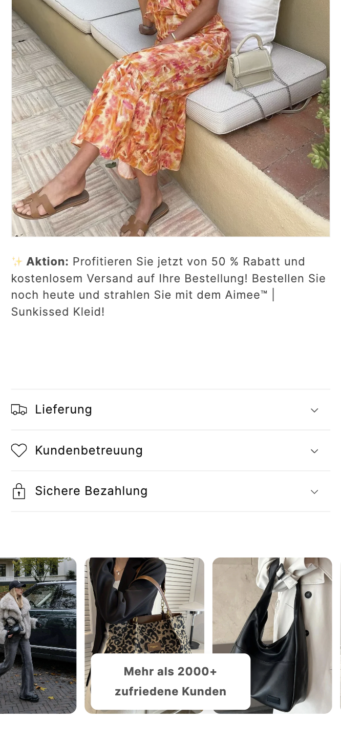 Homepage of a Shopify clothing brand