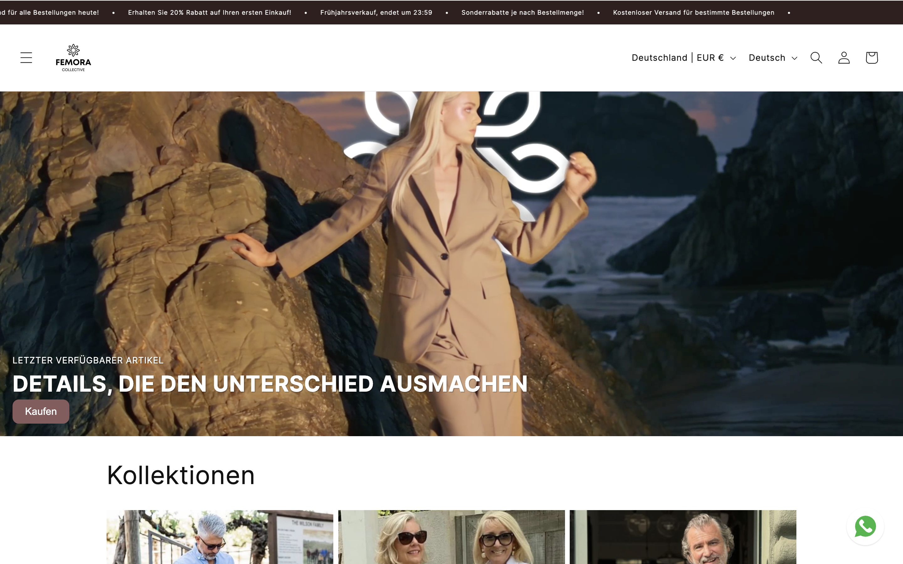 Shopify product listing with large imagery